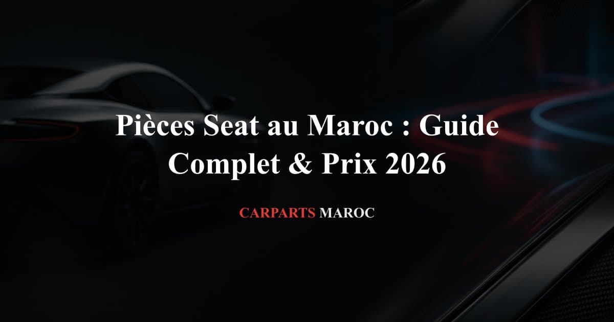 Pièces Seat au Maroc : Guide Complet & Prix 2026