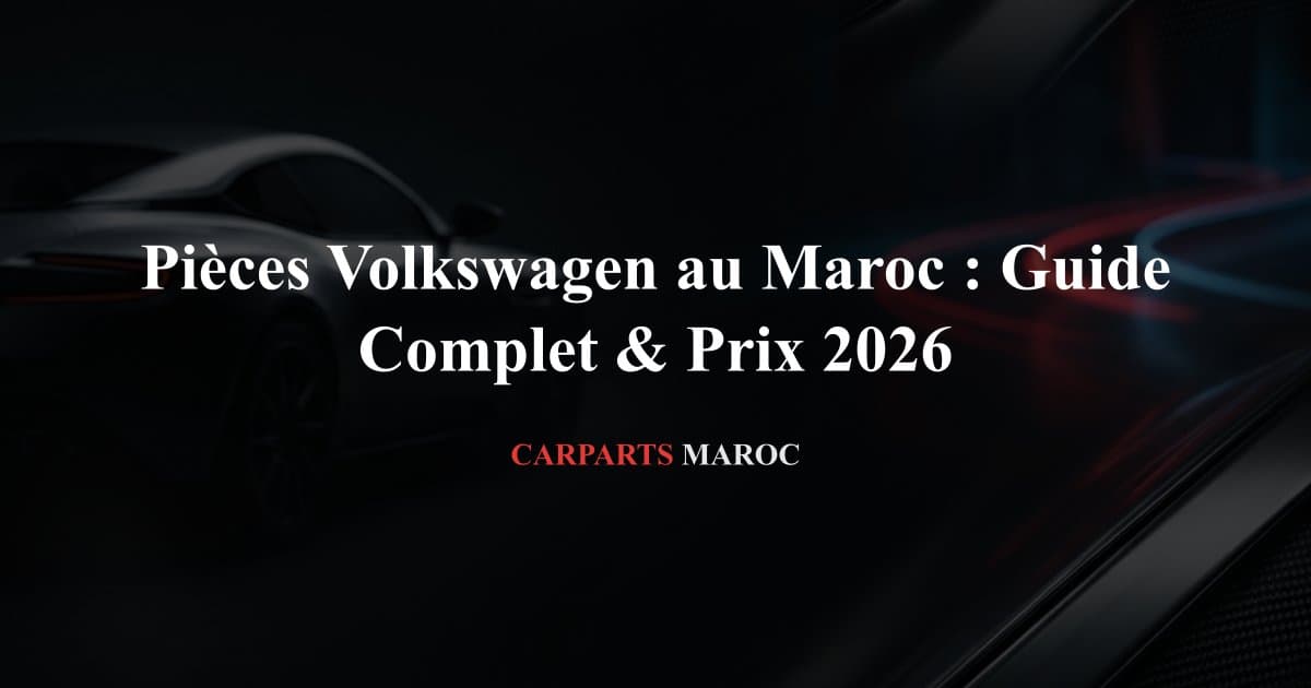 Pièces Volkswagen au Maroc : Guide Complet & Prix 2026