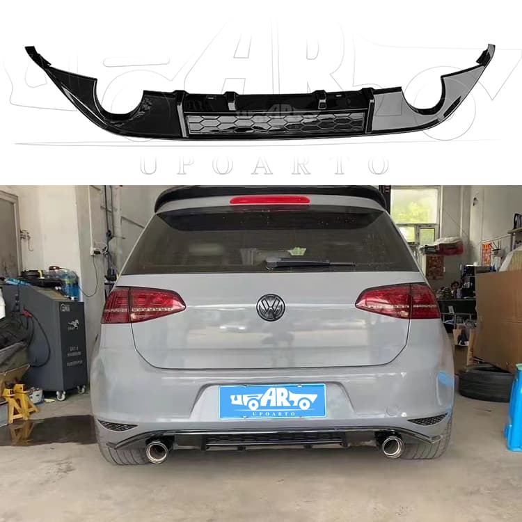 Golf 7 Rear Lip(Right And Left Single Exahust Pipes Total 2 Pipes)